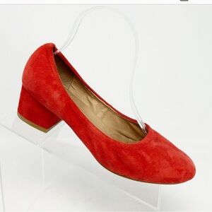 Elegant Red Suede Jeffrey Campbell Pumps